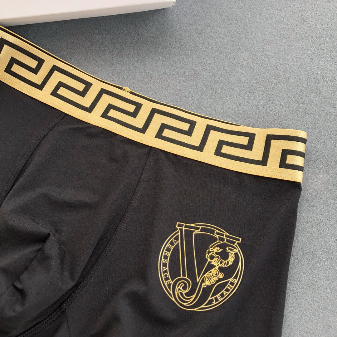 Versace Black Gold Key Round Face Boxer Briefs, image 9