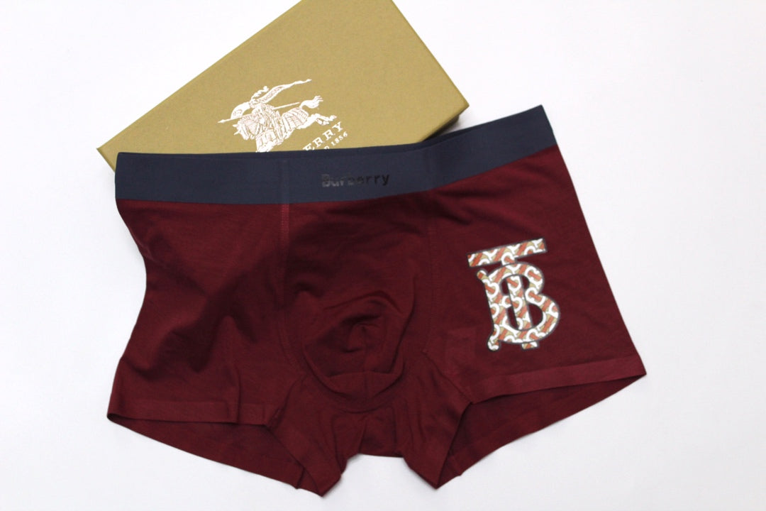 Burberry Blue Grey Black Gold TB Motif Boxer Briefs, image 6