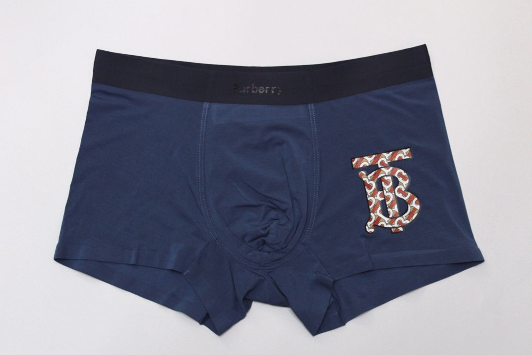 Burberry Blue Grey Black Gold TB Motif Boxer Briefs, image 7
