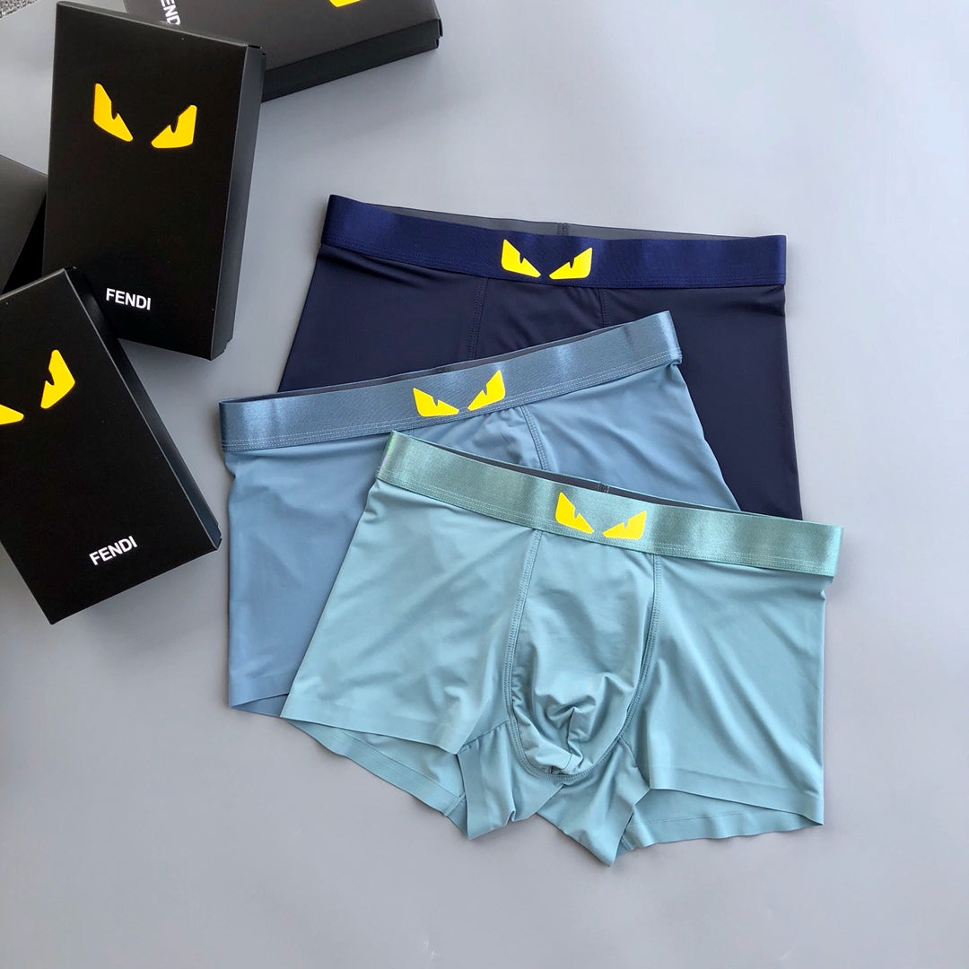 Fendi Blue Grey Fine Neon Eye Waist Boxer Briefs, image 1