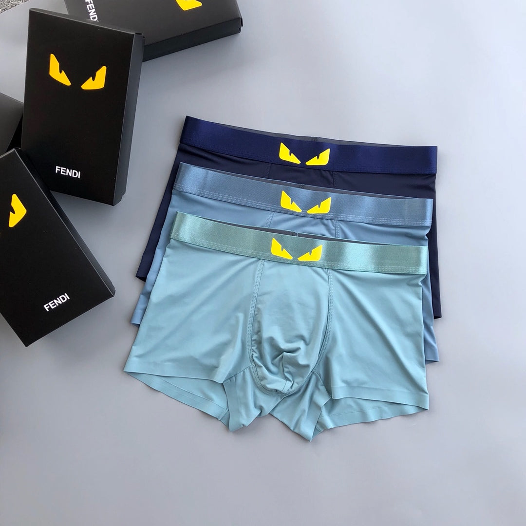 Fendi Blue Grey Fine Neon Eye Waist Boxer Briefs, image 3