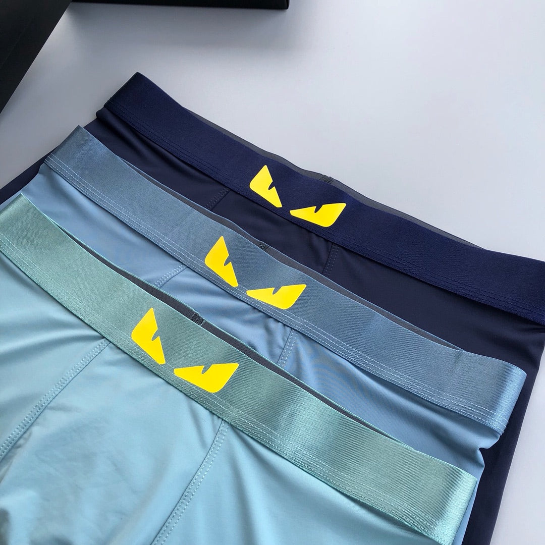 Fendi Blue Grey Fine Neon Eye Waist Boxer Briefs, image 4