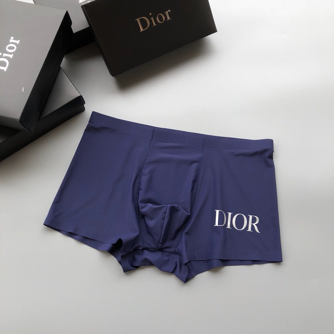 Dior Grey Red Navy Large White Letters Boxer Briefs, image 5