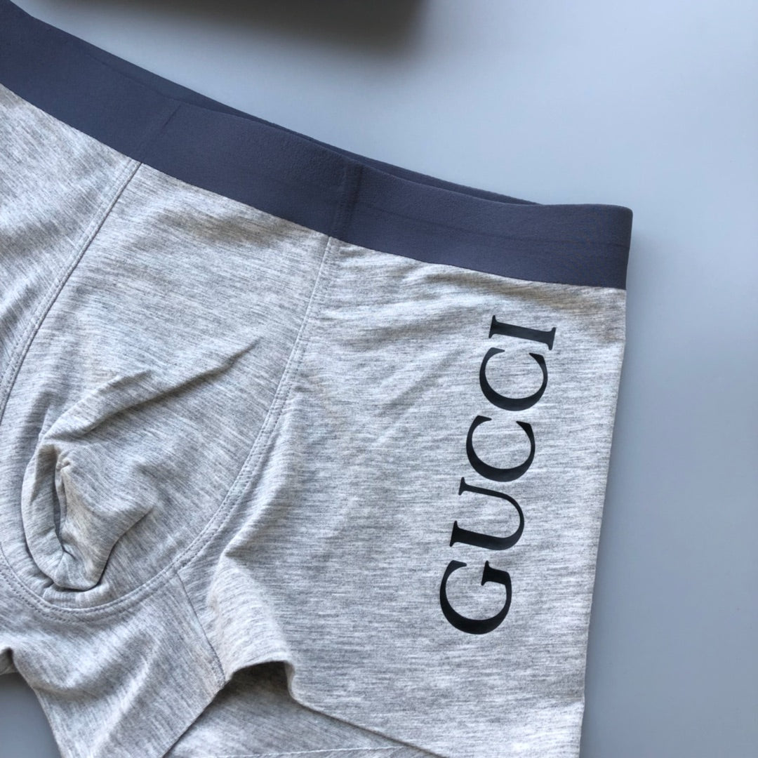 Gucci Burgundy Grey Vertical Wordmark Boxer Briefs, image 5