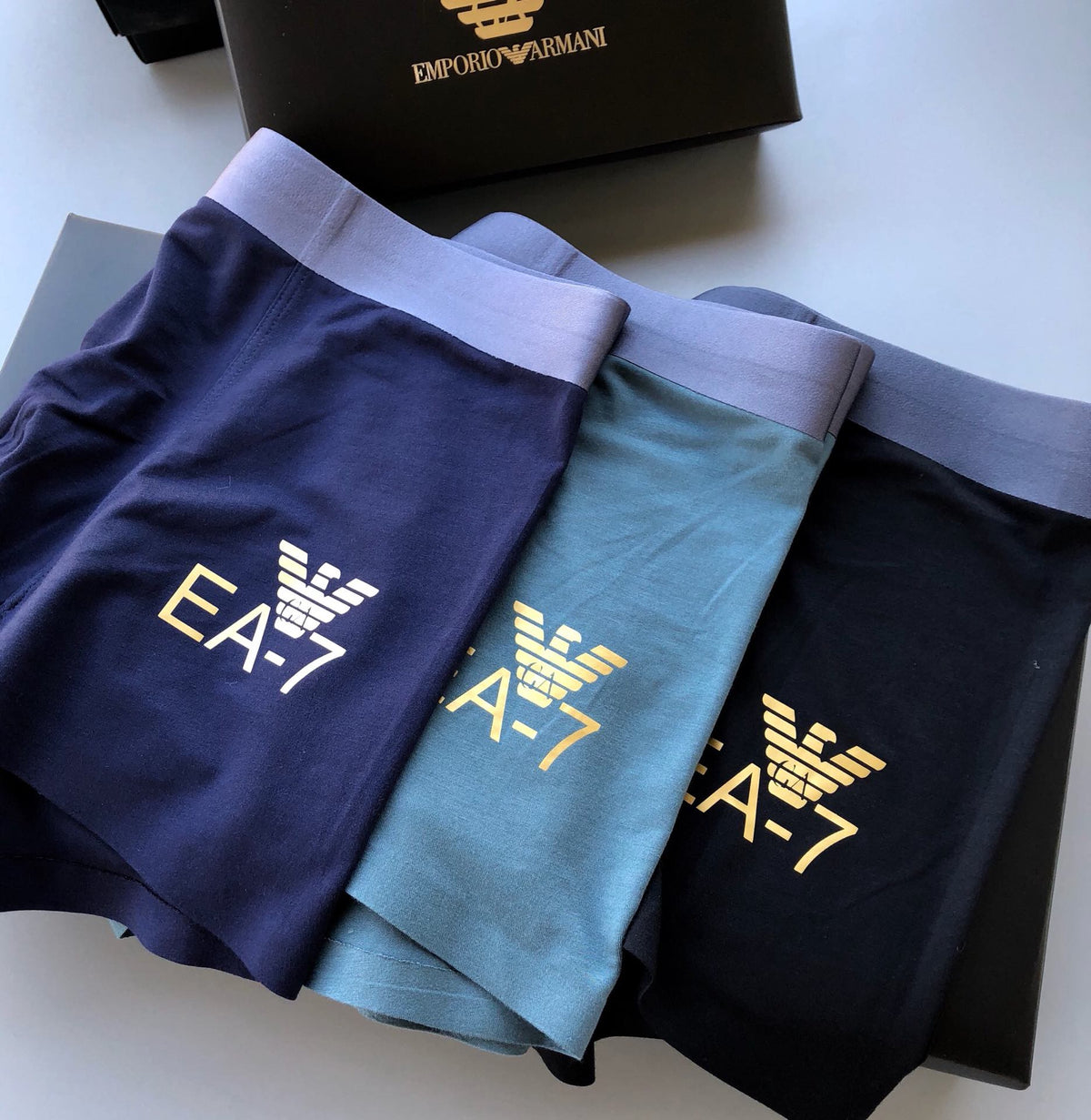 Armani EA7 Eagle Emblem Boxer Briefs, Box of 3, gallery image 2