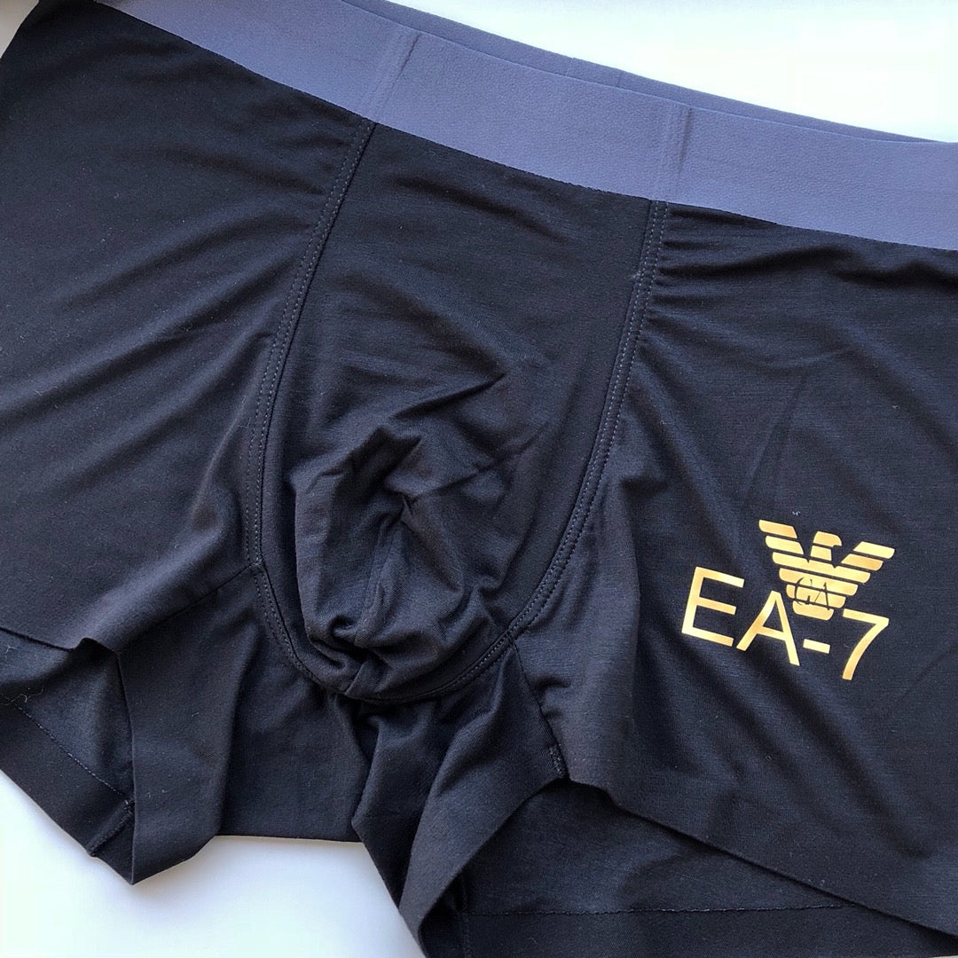 Emporio Armani Blue Black Large EA7 Letters Boxer Briefs, image 7
