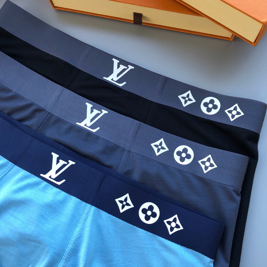 Louis Vuitton Blue Grey Black Diamond Waist Pattern Boxer Briefs, image 4