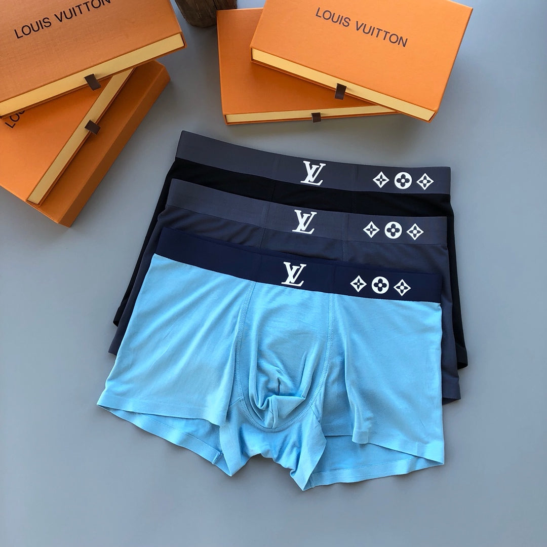 Louis Vuitton Blue Grey Black Diamond Waist Pattern Boxer Briefs, image 2
