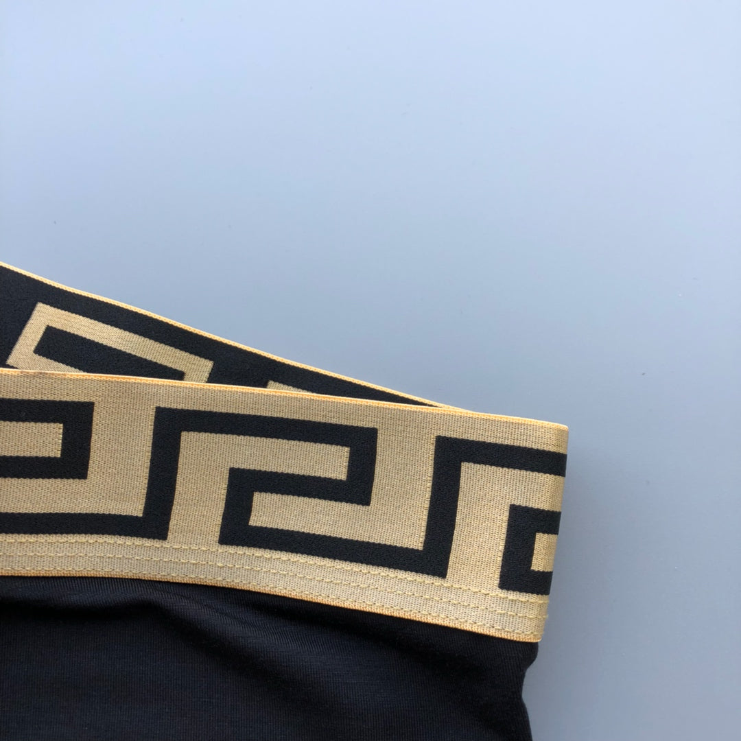 Versace Black Gold Greek Key Waist Boxer Briefs, image 7