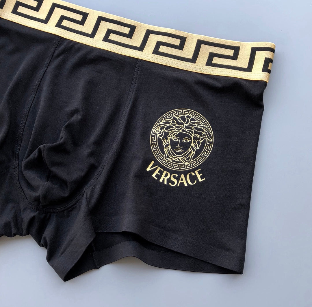 Versace Black Gold Greek Key Waist Boxer Briefs, image 9