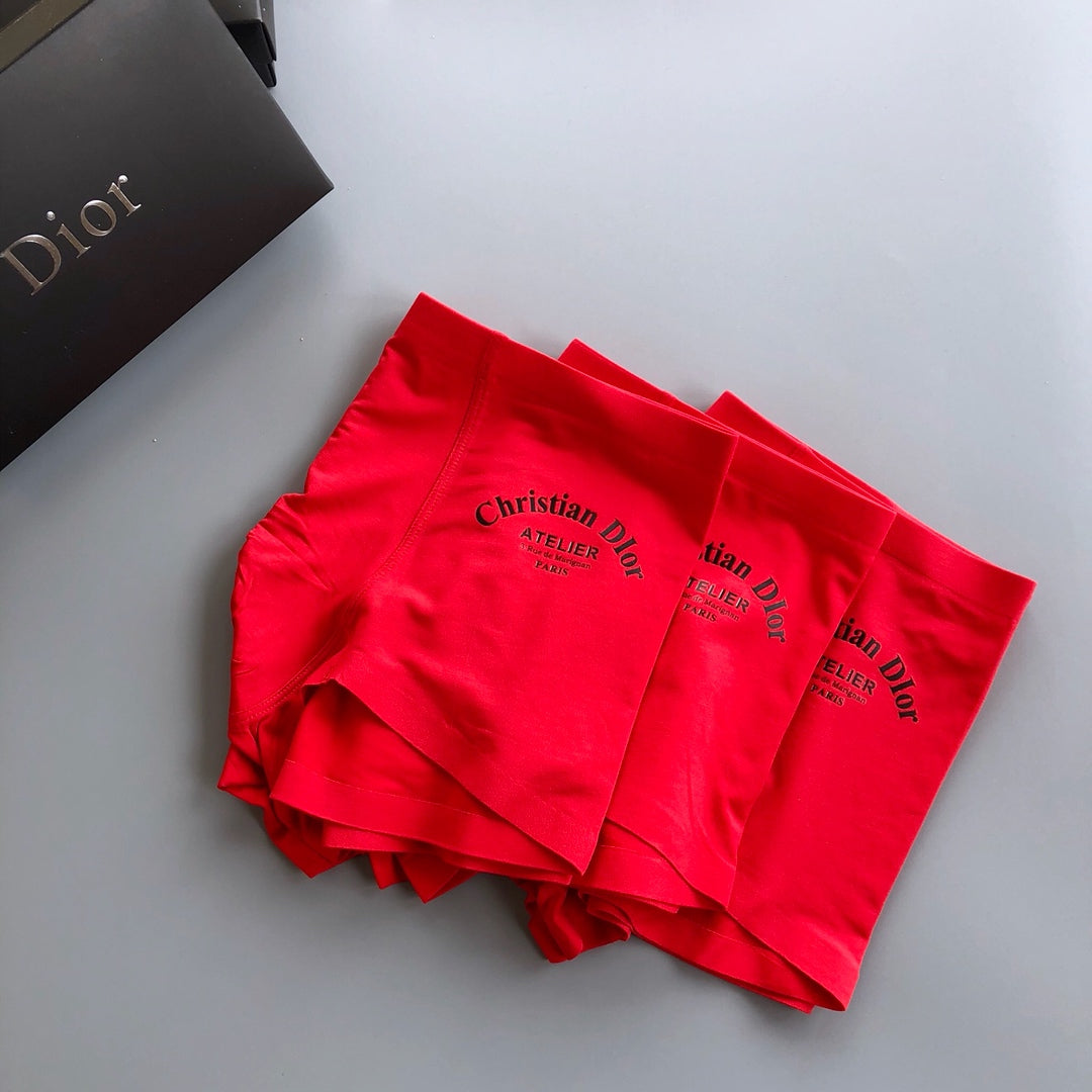 Dior Red Tonal Small Motifs Boxer Briefs, image 3