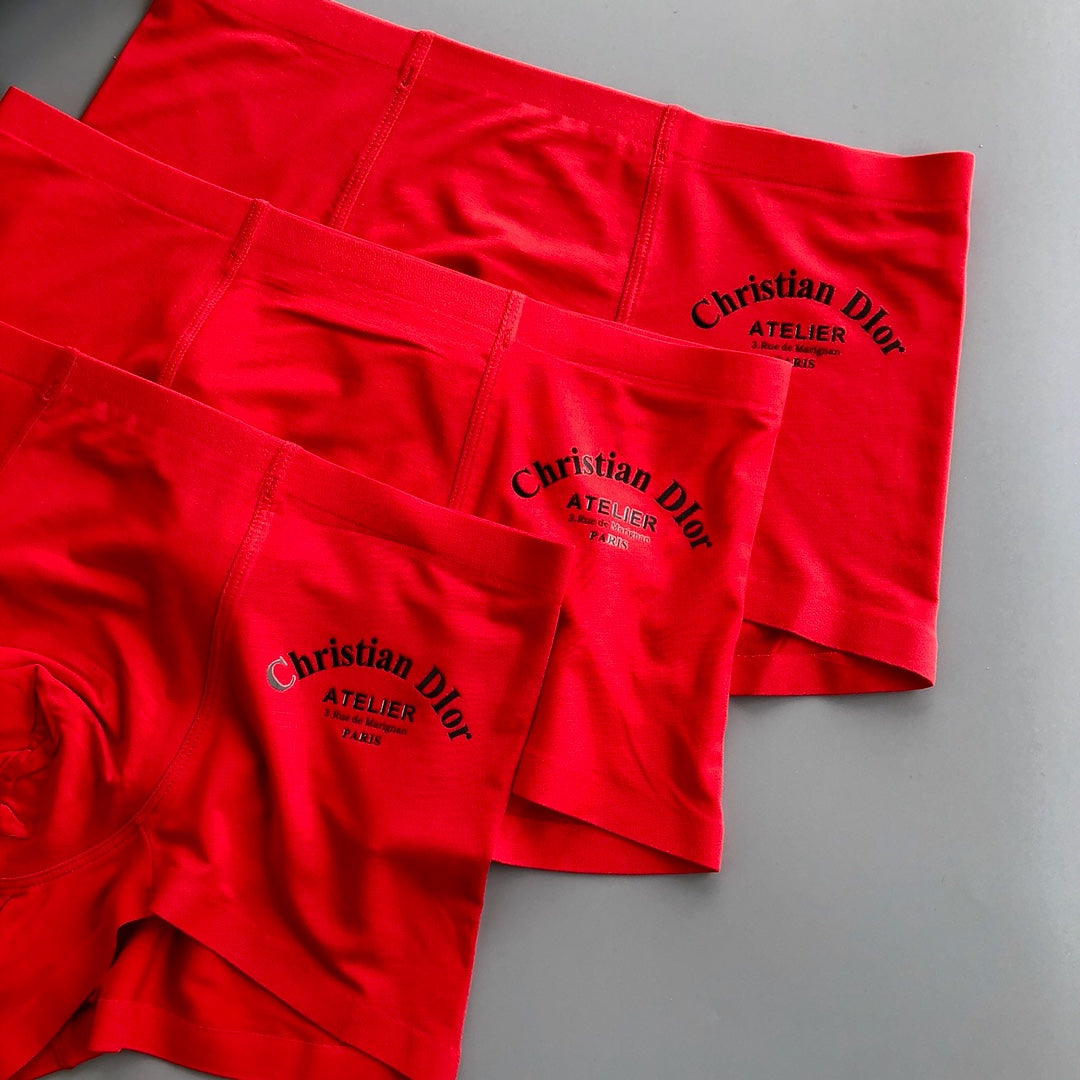 Dior Red Tonal Small Motifs Boxer Briefs, image 2