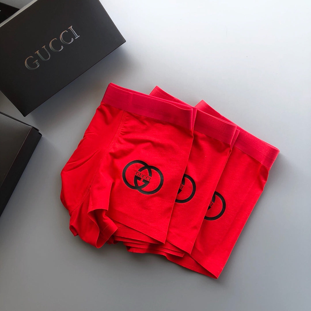 Gucci Red Double Letter Leg Motif Boxer Briefs, image 3
