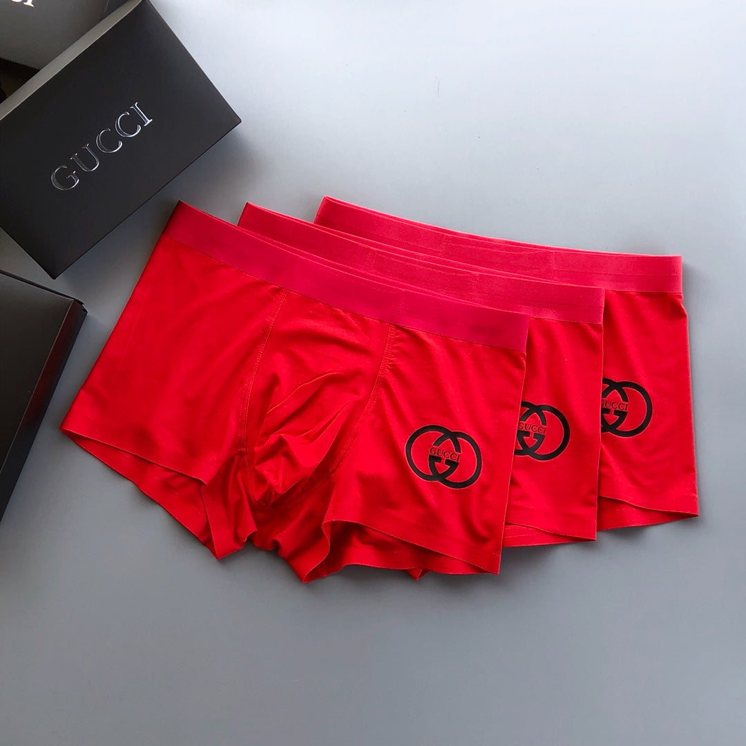 Gucci Red Allover Large Circle Motifs Boxer Briefs, image 1