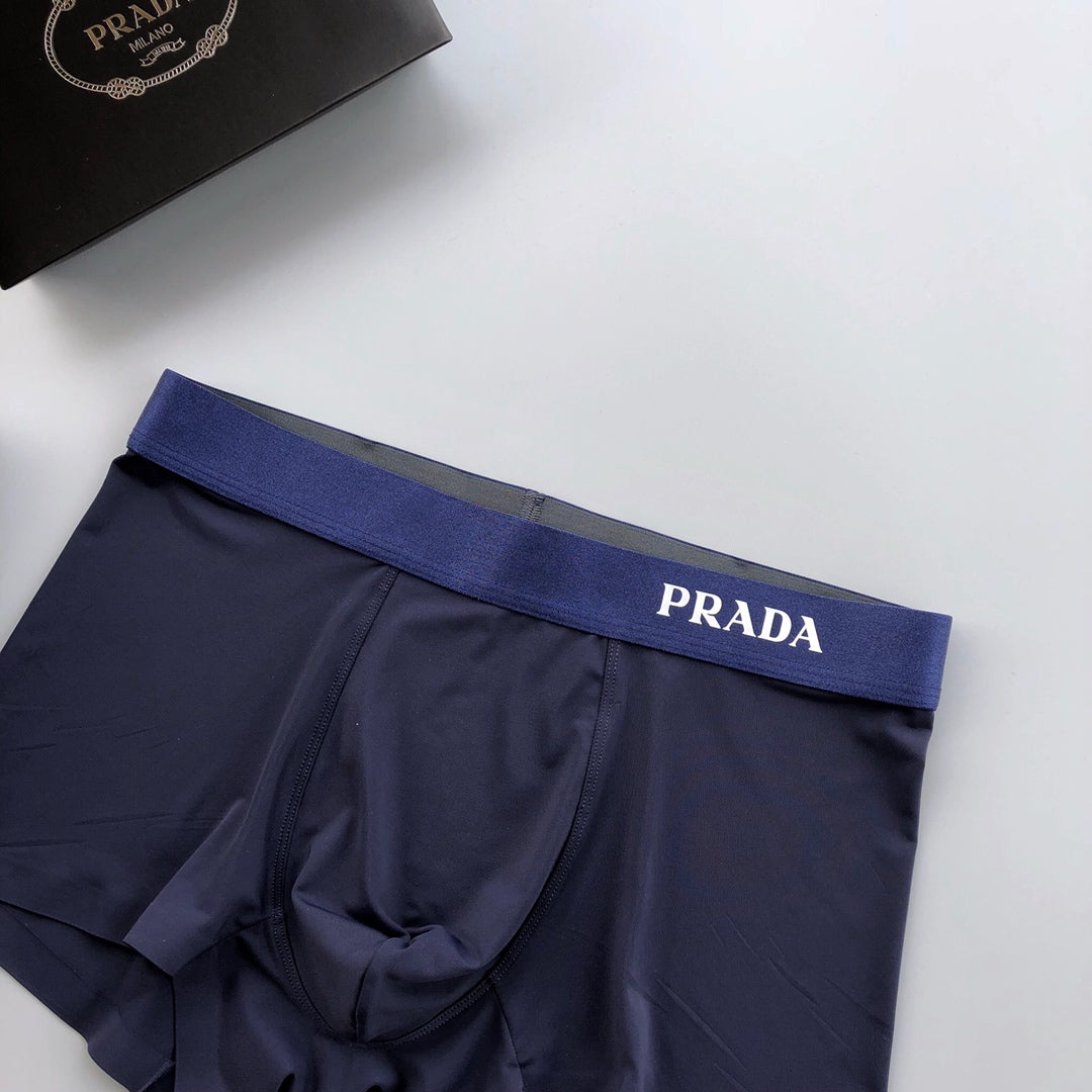 Prada Light Blue Brown Grey Broad Waist Boxer Briefs, image 8