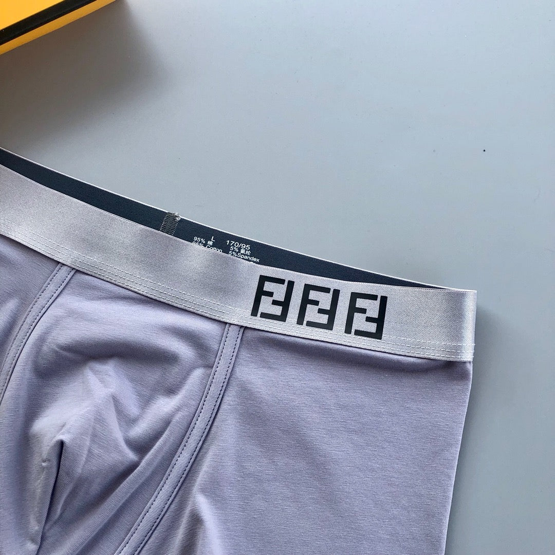 Fendi Red Grey Navy Small Square Letter Waist Boxer Briefs, image 6