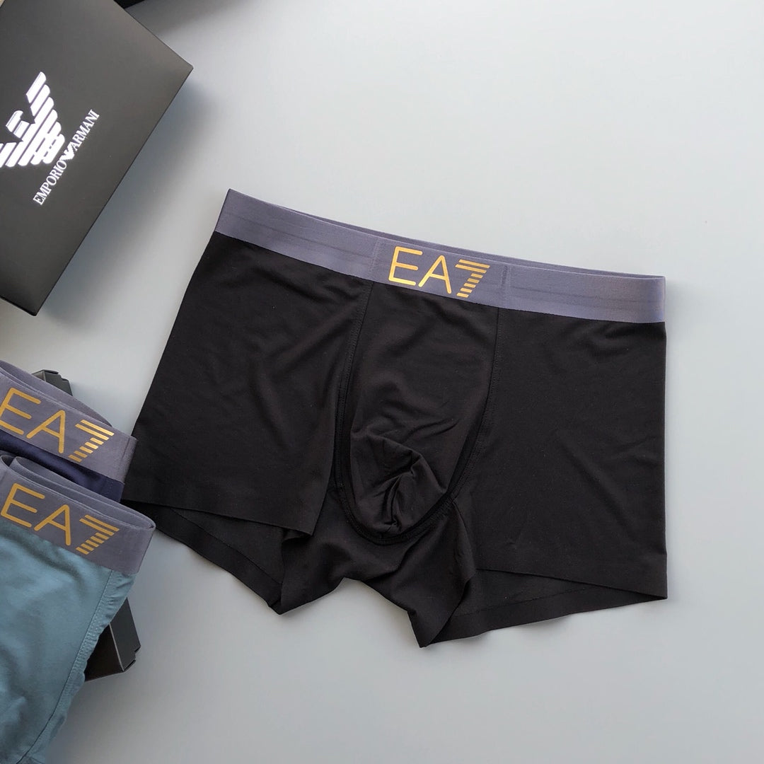 Emporio Armani Grey Boxed Letter Panels Boxer Briefs, image 5