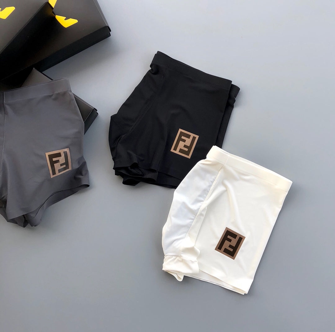 Fendi White Grey Black Small Square Leg Patch Boxer Briefs, image 4