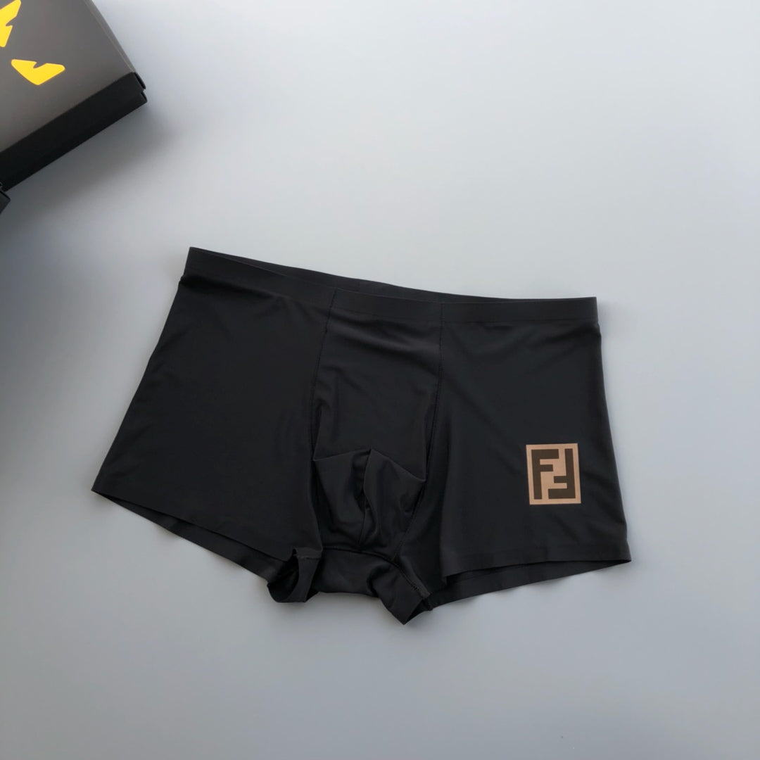 Fendi White Grey Black Small Square Leg Patch Boxer Briefs, image 6