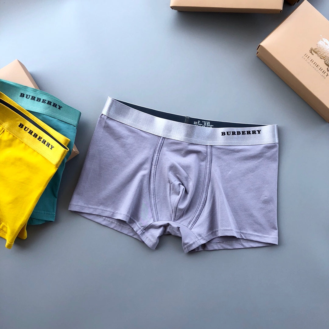 Burberry Lilac Yellow Teal Contrast Letter Waist Boxer Briefs, image 5