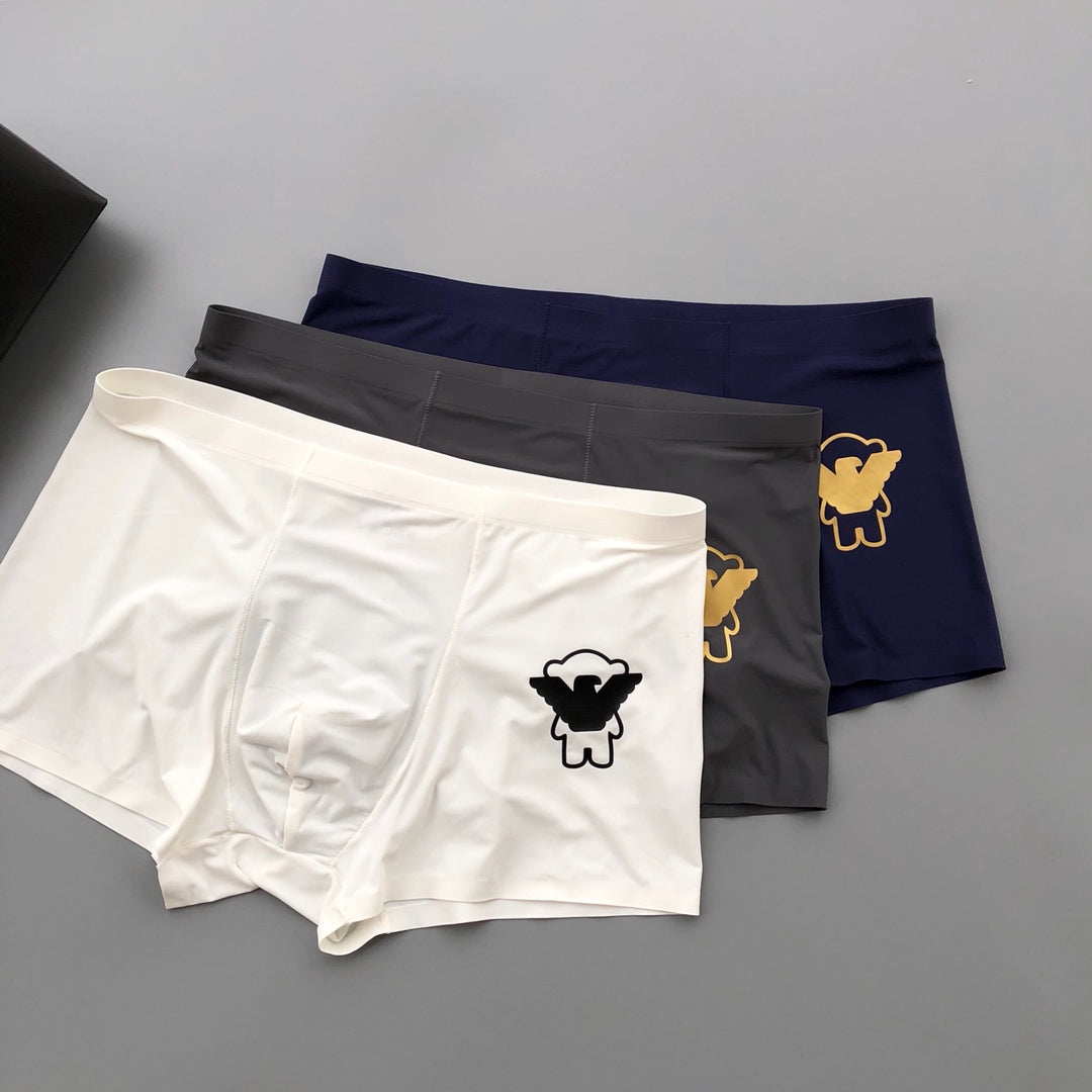 Emporio Armani White Gold Wing Emblem Boxer Briefs, image 2