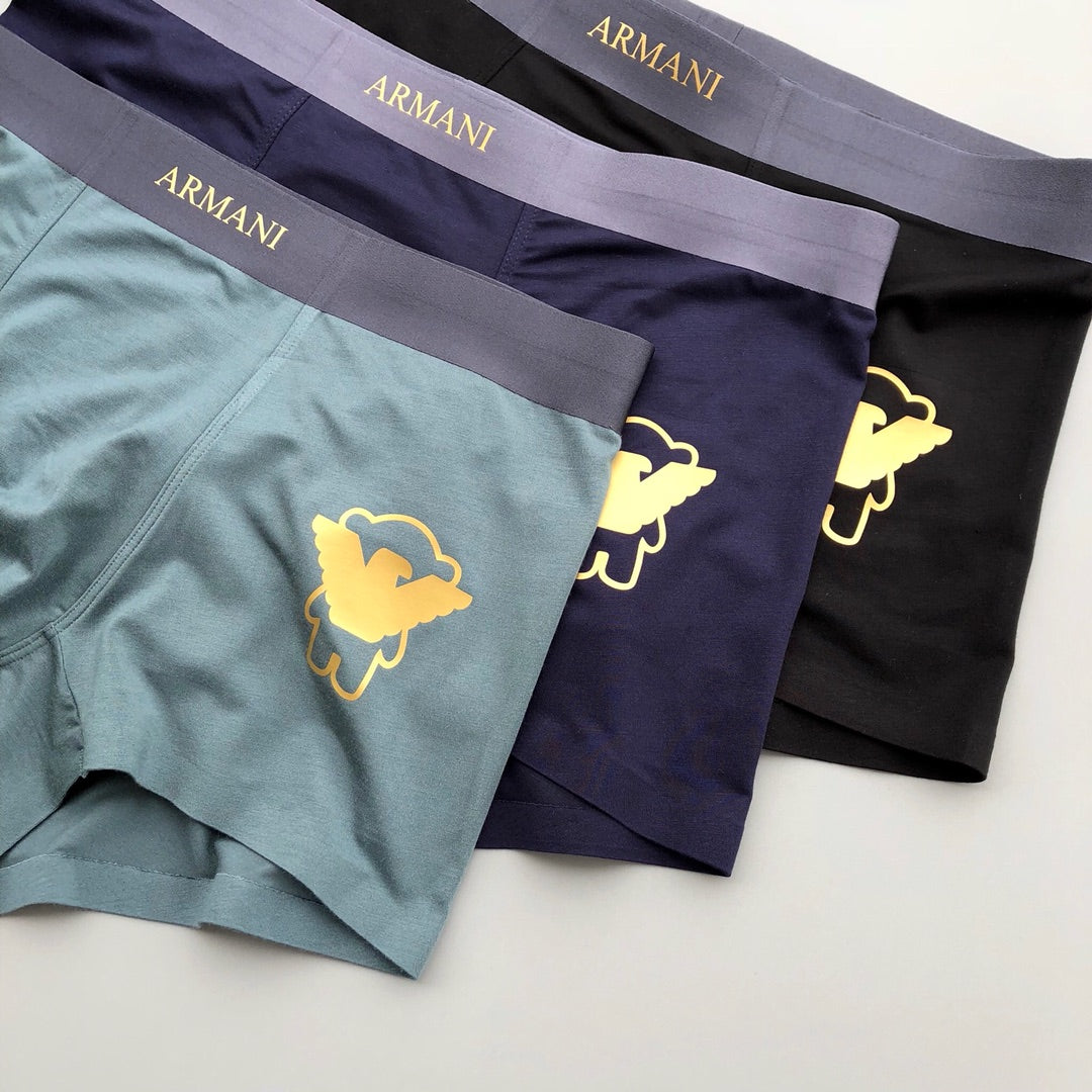 Armani Gold-Tone Bear Motif Boxer Briefs, Box of 3, gallery image 4