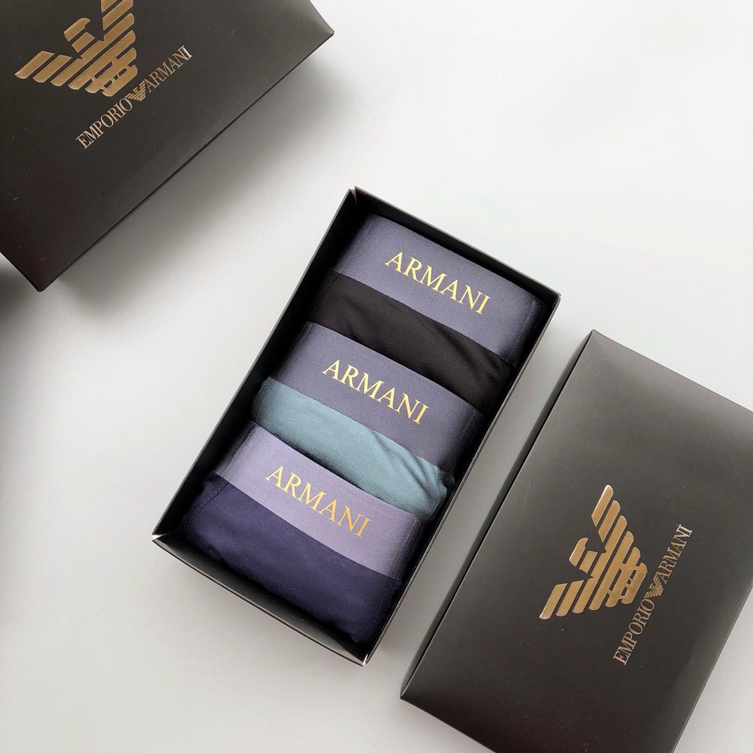 Armani Gold-Tone Bear Motif Boxer Briefs, Box of 3, gallery image 2
