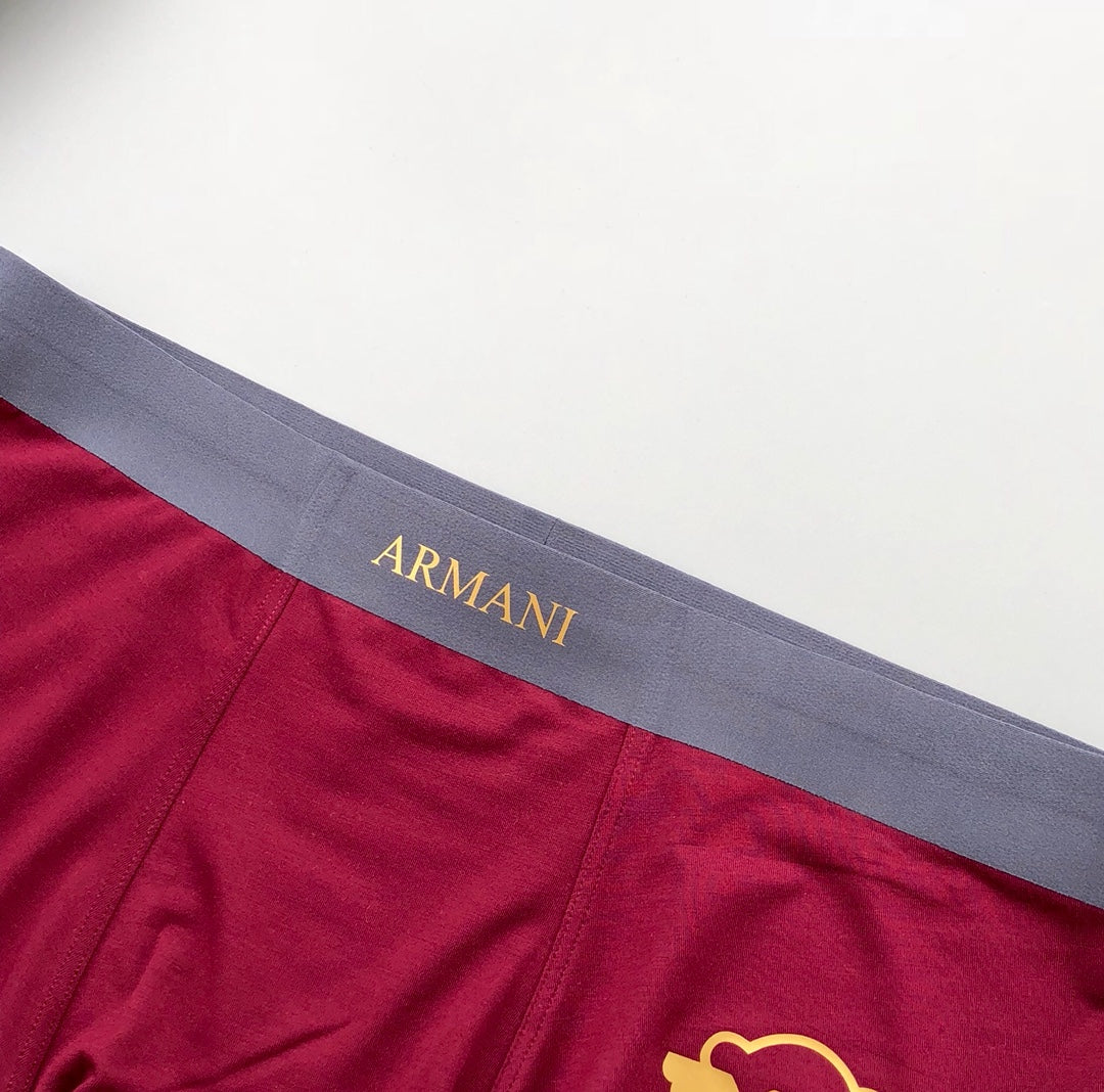 Emporio Armani White Navy Burgundy Gold Wing Boxer Briefs, image 8