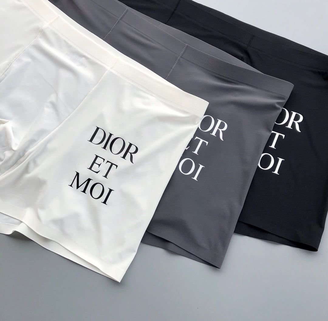 Dior Black White Stacked Wordmark Panel Boxer Briefs, image 5