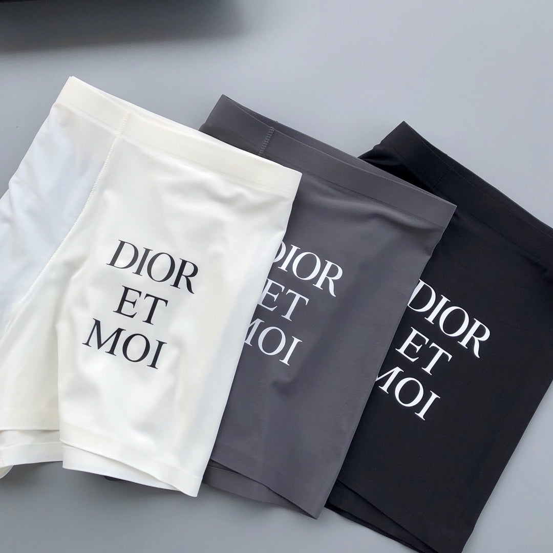 Dior Black White Stacked Wordmark Panel Boxer Briefs, image 2