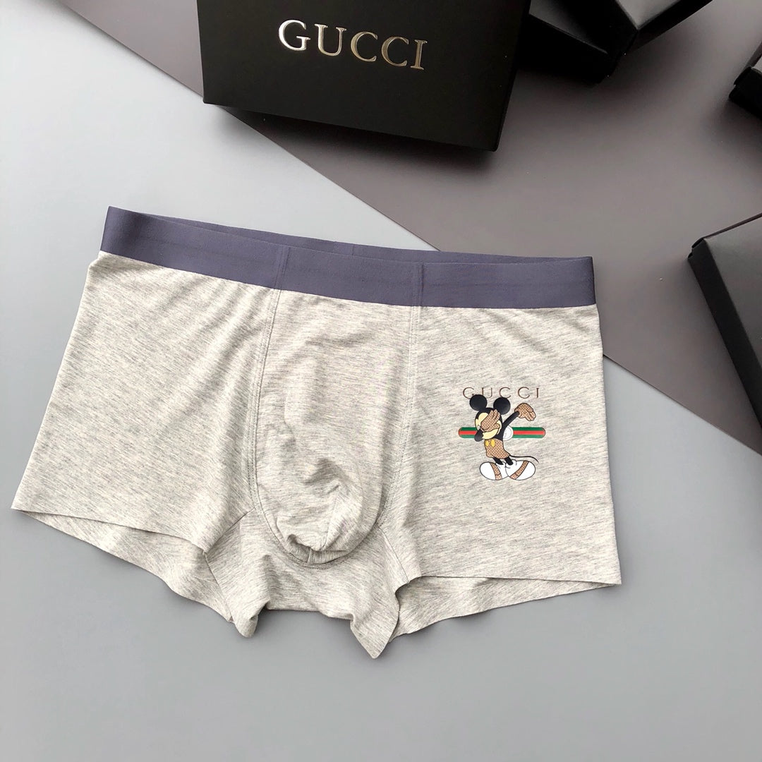 Gucci Burgundy Cream Blue Small Figure Boxer Briefs, image 6