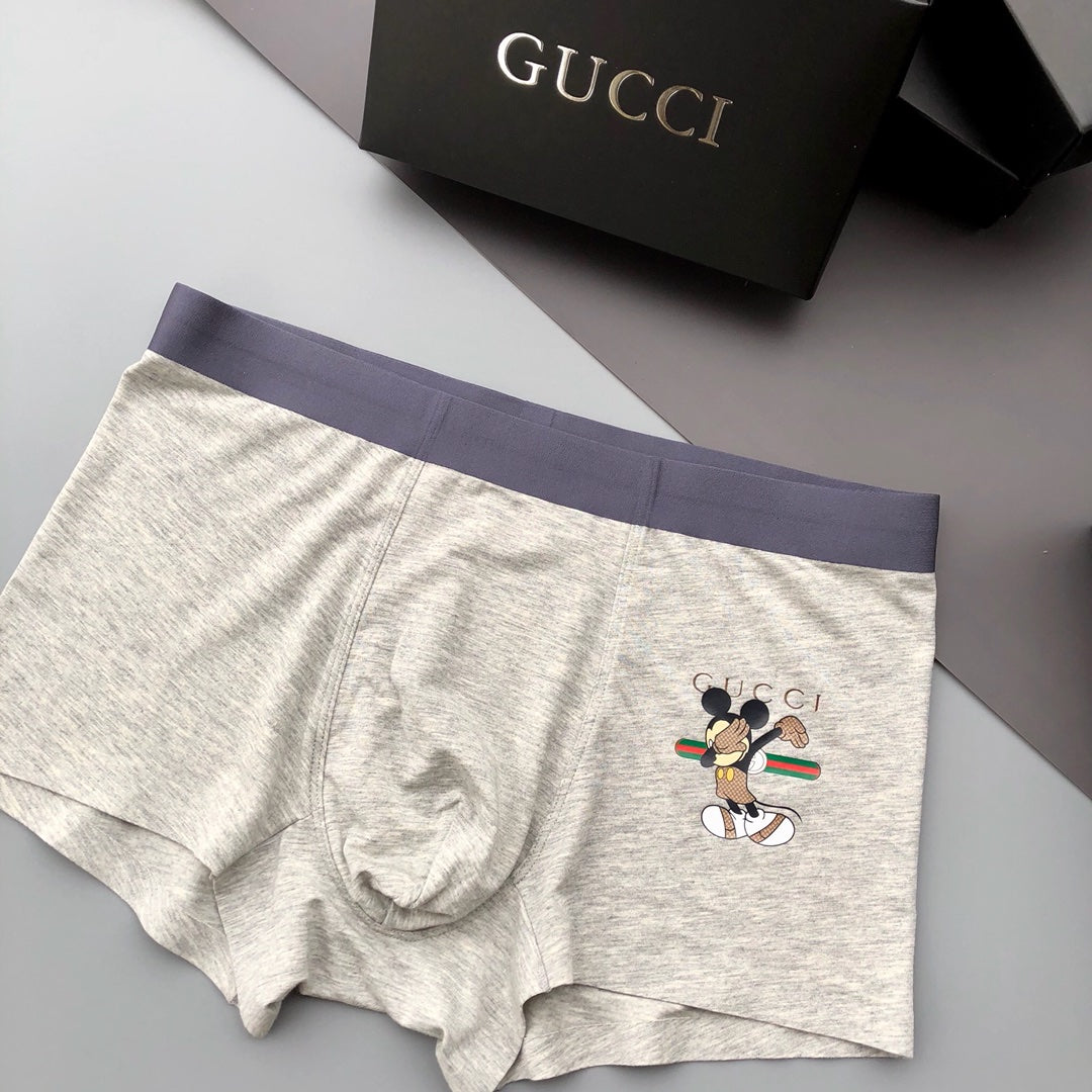 Gucci Burgundy Cream Blue Small Figure Boxer Briefs, image 7