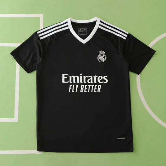 Real Madrid 2024/25 Black Training Jersey – Adidas Aeroready Fan Version