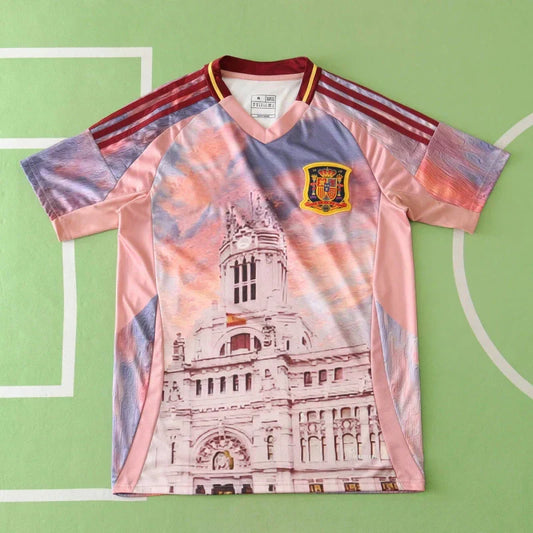 Spain National Team 2024/25 Concept Edition Fan Jersey – Madrid Cibeles Pink | Adidas | RFEF