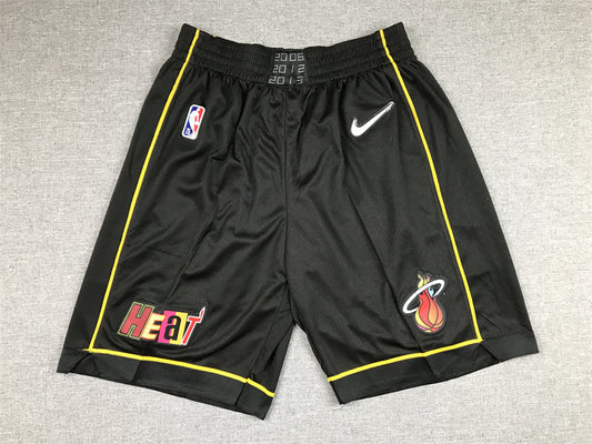 Men's Miami Heat Black City Edition Basketball Shorts1