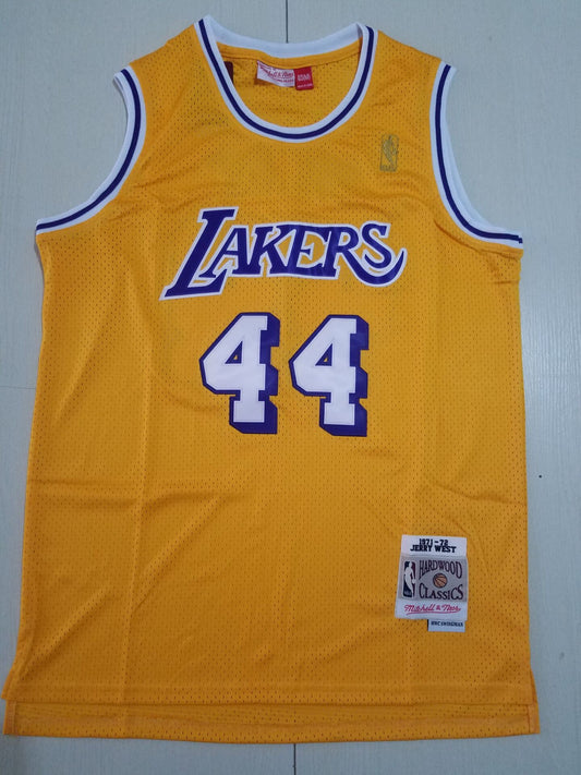 Men's Los Angeles Lakers Jerry West Gold Big & Tall Hardwood Classics Jerseys