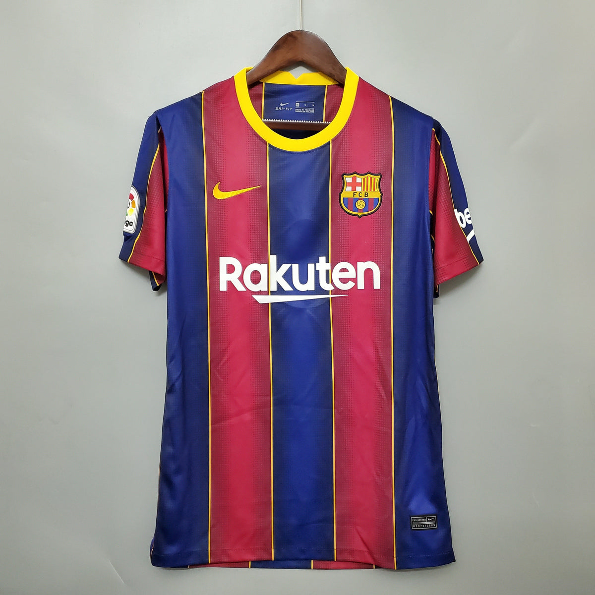 Barcelona 2020-21 Home Jersey – Blue Red Stripe Nike Dri-FIT Rakuten Fan Version La Liga Football Shirt