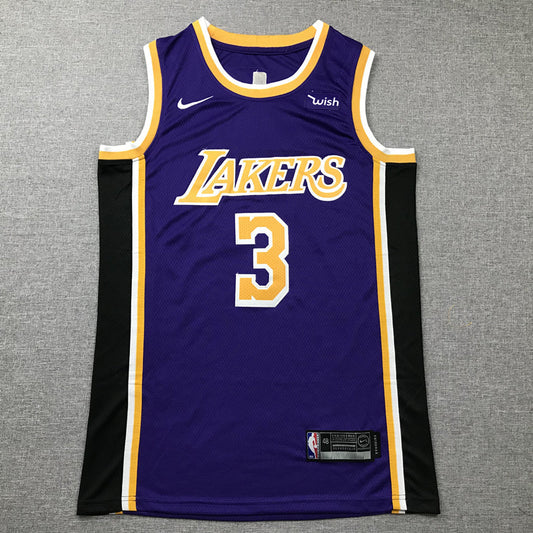 Men's Los Angeles Lakers Anthony Davis Purple #3 Swingman Jerseys