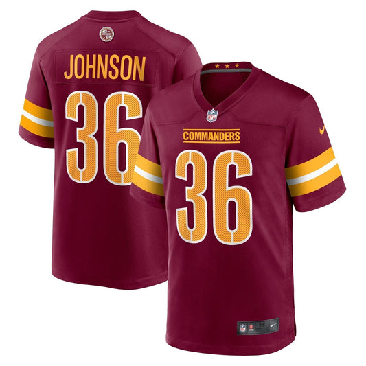 Danny Johnson Washington Commanders Nike  Game Jersey -  Burgundy