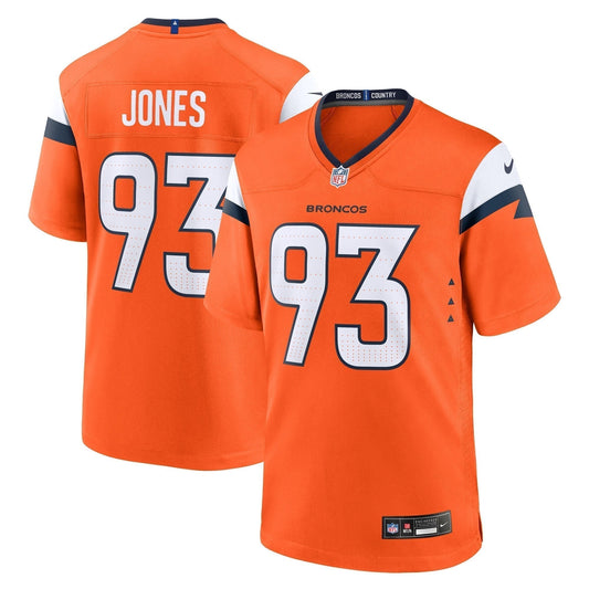 D.J. Jones Denver Broncos Nike Team Game Jersey -  Orange