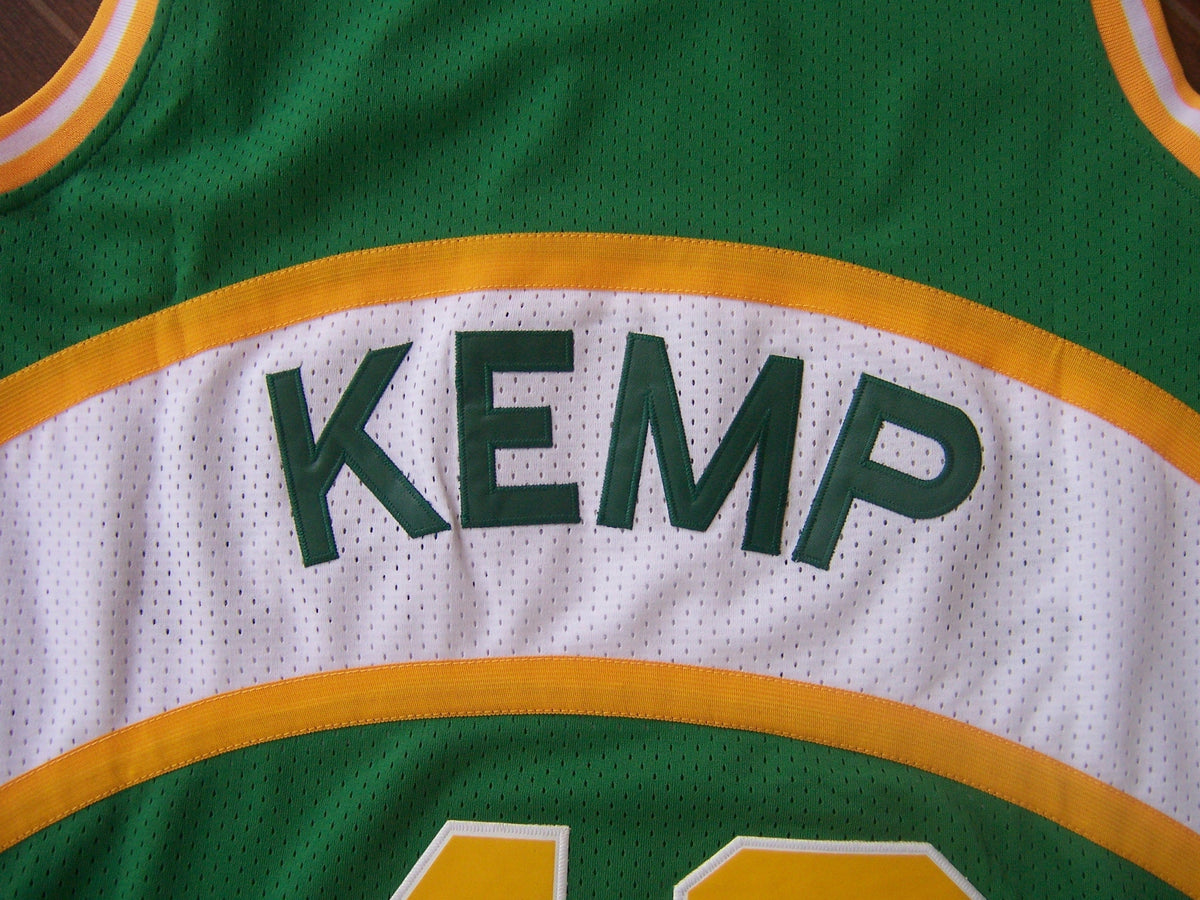 SuperSonics No. 40 Rain Man Shawn Kemp Green Jersey