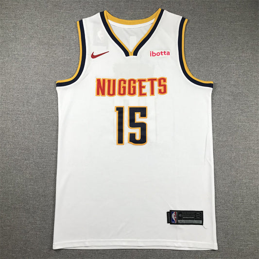 Men's Denver Nuggets Nikola Jokic #15 NBA White 2020/21 Swingman Jerseys