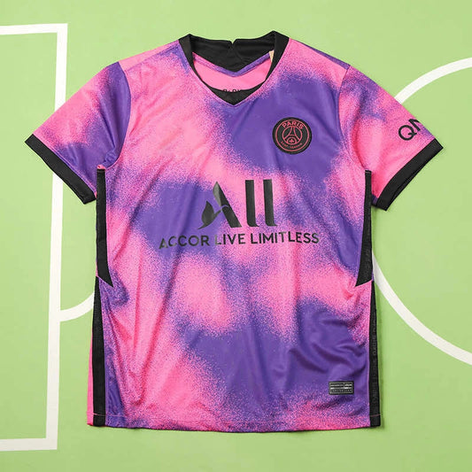 PSG 2020/21 Fourth Jersey – Pink Purple Tie-Dye Spray Paint Fan Version