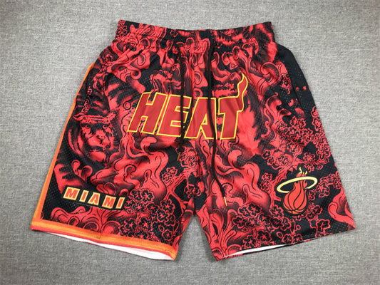 Men's Miami Heat Red Year of the Tiger Edition Pocket Shorts1