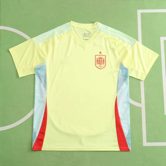 Spain National Team UEFA Euro 2024 Away Fan Jersey – Yellow | Adidas | Euro Champions | Custom Name & Number