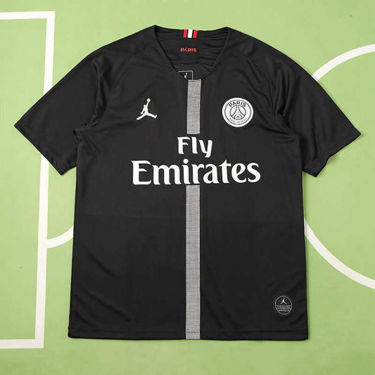 PSG 2018/19 Champions League Third Jersey – Black Jordan Brand Neymar Mbappe Fan Version