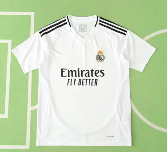 Real Madrid CF Home Fan Version Jersey 2024/25 – White Adidas Football Shirt