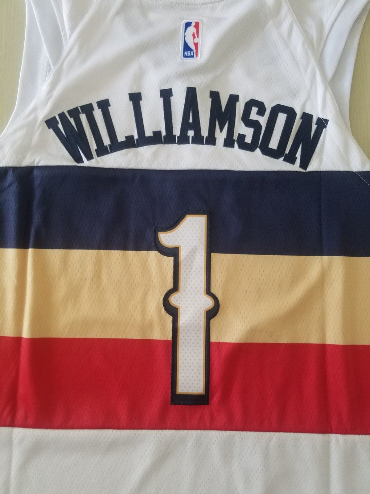Men's New Orleans Pelicans Zion Williamson #1 NBA White Swingman Jerseys