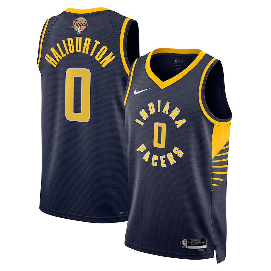 Tyrese Haliburton #0 Indiana Pacers Nike Navy 2025 NBA Finals Icon Edition Swingman Jersey