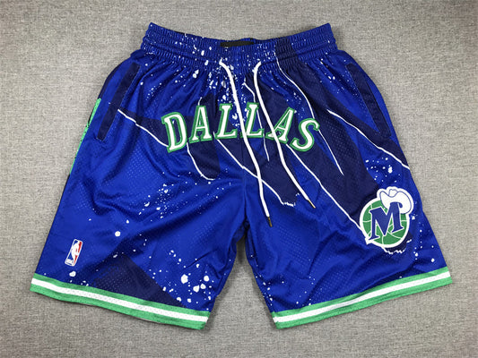 Men's Dallas Mavericks Blue Swingman Pocket Shorts1